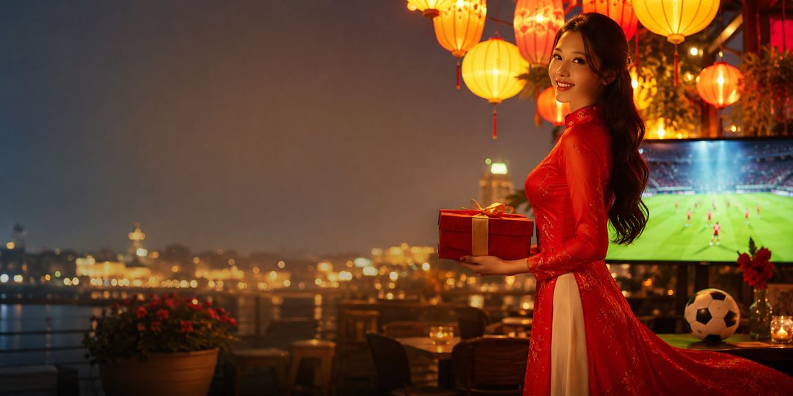 Người phụ nữ mặc áo dài Hà Nội thưởng thức trải nghiệm cá cược thể thao lành mạnh và có trách nhiệm